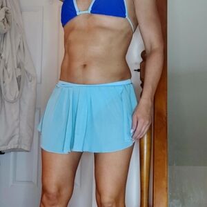 Blue and Light Blue Bikini Set